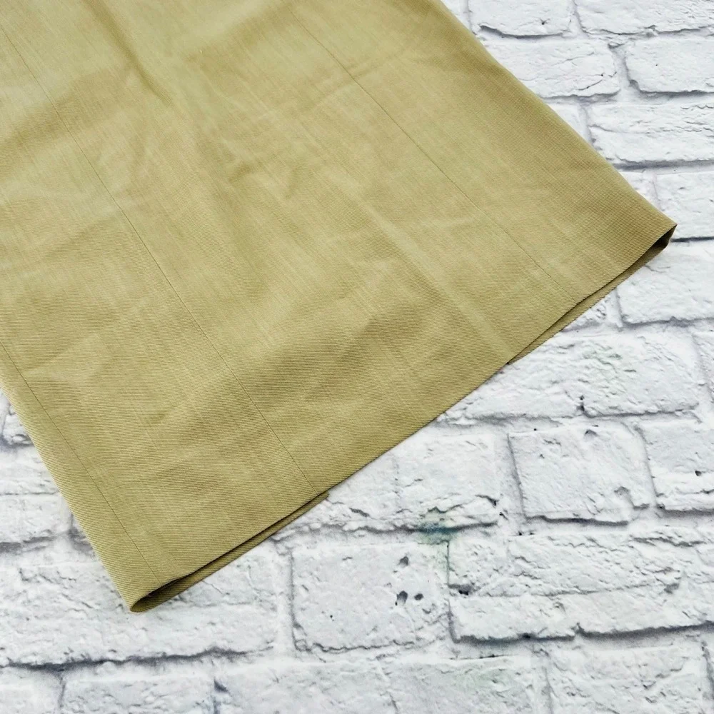 Lafayette 148 New York Tan Wool Pencil Skirt Size 6 Classic Career Wear